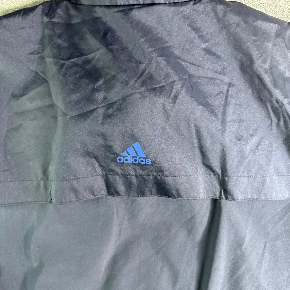 Adidas Messi Windbreaker Jacket Mens Small Navy Blue Full Zip Soccer Training